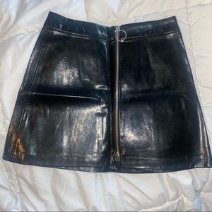 Faux Leather Skirt